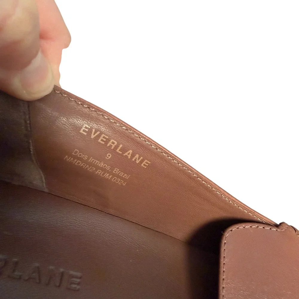 Everlane Modern Loafer in Rum Italian Leather Slip On Shoes Size 9 - Picture 10 of 11